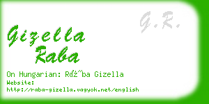 gizella raba business card